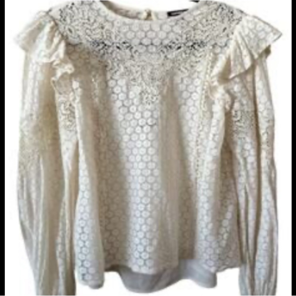 Express White Lace Blouse